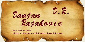 Damjan Rajaković vizit kartica